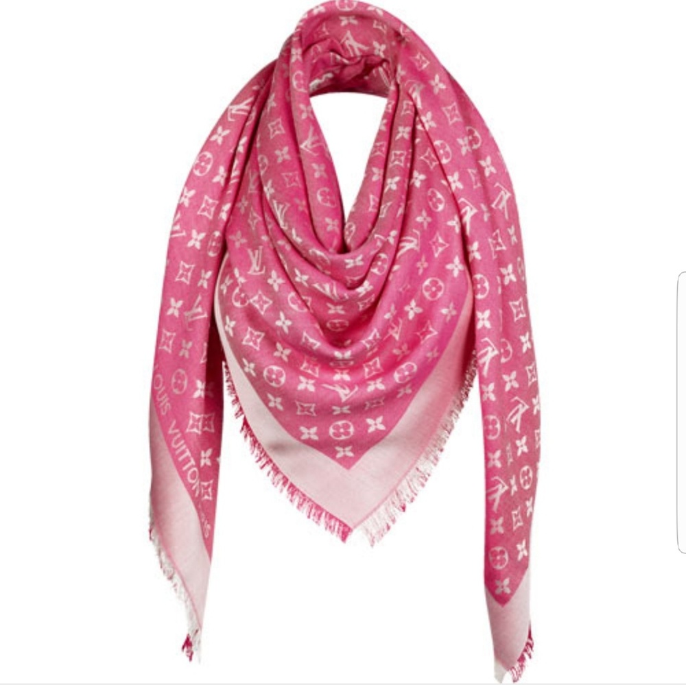 *rare* LOUIS VUITTON LV shawl/wrap pink rose
